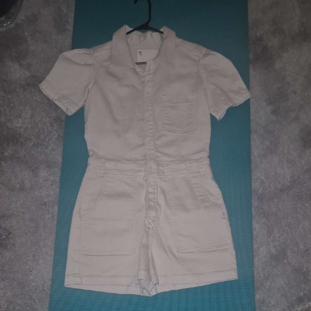 NWOT Pilcro and the Letterpress Cream Jumpsuit